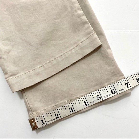 Garnet Hill Organic Cotton Khaki Pants 6 Basic Neutral Summer - Picture 14 of 14